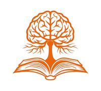 Engraving Decals Brain Tree Book symbolizing Knowledge Growth and Learning Potential 42x45.7cm Art Mural Painting Orange
