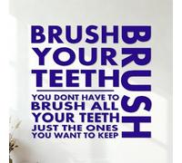 Engraving Decals Brushing Teeth At The Dentist's Office 54.6x57.8cm Waterproof DarkBlue