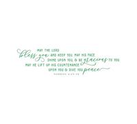 Engraving Decals Christian Bible Verses Religious Scripture Quotes 18x71.1cm Removable Without Leaving Glue Small Green