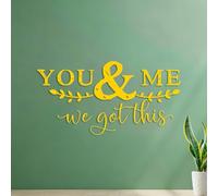 Engraving Decals Couple Quotes You and Me We Have This Host Mr and Mrs. 34x66.1cm Personalized Customization Yellow