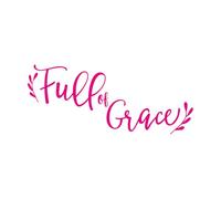 Engraving Decals Full of Grace Inspirational Quotes 42x100cm Do not Damage The Wall Surface Rosered