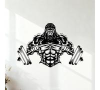 Engraving Decals Gorilla Studio Logo Fitnesscenter Workout Motivation Sport 54.6x81.3cm Removable Without Leaving Glue Black