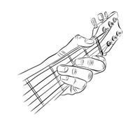 Engraving Decals Guitar Player Guitarist Music Musical 36x36.8cm Equipped with Transfer Film kit Small Black