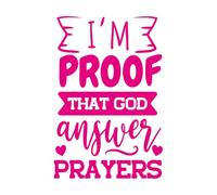 Engraving Decals im Proof That god Answer Prayers Design on 36x53.8cm It Won't Fall Off Rosered