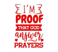 Engraving Decals im Proof That god Answer Prayers Design on 36x53.8cm Wall beautification Red