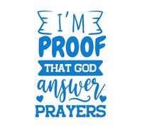 Engraving Decals im Proof That god Answer Prayers Design on 57.6x86.1cm Art Decoration Blue