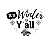 Engraving Decals it Winter y All Hand Drawn Lettering with Winter Quotes Winter Designs 36x49.9cm Store Decoration Black