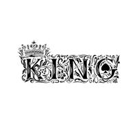 Engraving Decals Lettering King Word Crown Playing Cards 22x51.3cm Multiple Size Options Small Black