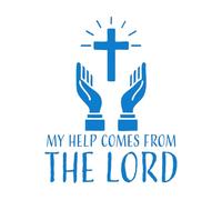 Engraving Decals My Help Comes Form The Lord Christian Inspirational Quotes 40x50.4cm It Won't Fall Off Blue