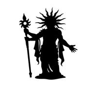 Engraving Decals Mythical Sun Deity Silhouette Ancient Figure 49.2x61.4cm Multiple Size Options Black