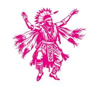 Engraving Decals Native American Dancer 54.6x54.9cm Removable Without Leaving Glue Rosered