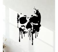 Engraving Decals Skull Death Gothic Horror Monster Bone 54.6x86.1cm It Won't Fall Off Black