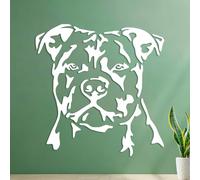 Engraving Decals Staffordshire Bull Terrier 35x35.9cm Car Body Decoration White