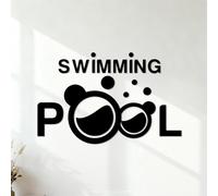 Engraving Decals Swimming Pool Idea Swimmer Room 35x55cm Car Body Decoration Black