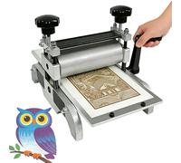 Engraving Machine, Manual Printmaking Press for Etching, 30x17cm Platform, Adjustable Roller for Intaglio & Wood Copperplate Printing