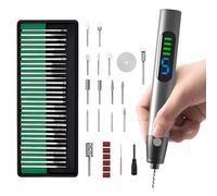 Engraving Pen, 5 Speeds Adjustable LED Engraving Pen Tool Kit with 30 Bits & 24 Accessories, Cordless Engraver for Jewelry Wood Glass Stone Carving