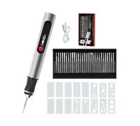 Engraving Pen, Cordless Portable Engraver Etching Tool - Glass Etching Accessory, Beginner Friendly for DIY Enthusiasts Artists Woodworkers Rechargeable (Silver)