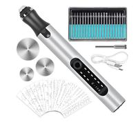 Engraving Pen, Electric Engraving Tool Kit USB Rechargeable Engraver Etching Pen Micro-Cordless Carve Tool for DIY Art