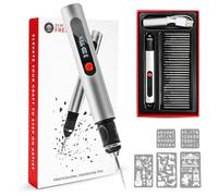 Engraving Pen, Rechargeable Engraving Tool Kit, Wireless Electric Engraving Pen with 30 Bits and 5 Engraving Template, Mini Rotary Tool for Jewellery, Metal, Glass and Plastic
