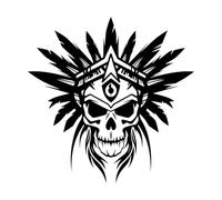Engraving Stickers Ancient Rituals 42x42.1cm Can Modify and add Information Black