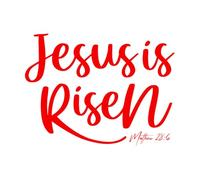 Engraving Stickers Bible Verse he has Risen 38x50.6cm Do not Damage The Wall Surface Red