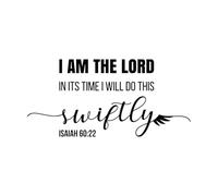 Engraving Stickers Bible Verse Typography from Isaiah 54.4x114.2cm Window Decals Black