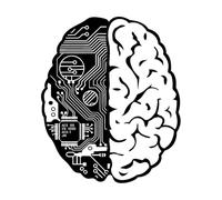 Engraving Stickers Brain Chip Engineer Geek Computer Artificial Intelligence 68x81cm Art Mural Painting Black