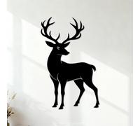Engraving Stickers Elegant Silhouette of A Majestic Deer 54.6x85.7cm Car Body Decoration Black