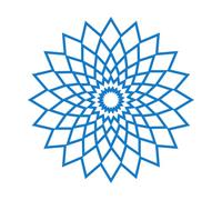 Engraving Stickers Geometric Mandalas Design 10 Graphic The Geometric Ornament Design is Suitable 67.2x67.2cm Art Mural Painting Blue
