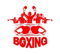 Engraving Stickers Illustration of and Five Winner Concept 54.6x58.2cm Multiple Size Options Red