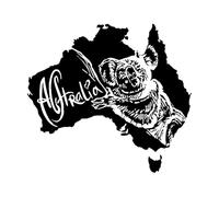 Engraving Stickers Koala Animal Australia Tribal 48x74.3cm Multiple Size Options Large Black