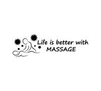 Engraving Stickers Massage Spa Salon Relax Quote Saying 21x70cm Easy Installation Small Black