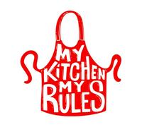 Engraving Stickers My Kitchen Rules Lettering Phrase 42x44.3cm Multiple Size Options Red