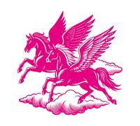 Engraving Stickers Mythical Winged Horse 67.2x67.4cm Do not Damage The Wall Surface Rosered