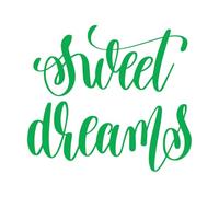 Engraving Stickers Sweet Dreams and Hand Lettering 54.6x61.1cm Waterproof Green