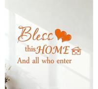 Engraving Stickers This is US Together Bless This Home Wall Decor Signs 42x73cm Multiple Size Options Orange