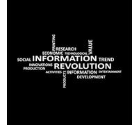 Engraving Stickers Word Cloud Information Revolution 30x58.7cm Do not Damage The Wall Surface White