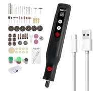 Engraving Tool Set Pack of 155 USB Rechargeable 5 Variable Speeds Feature LED Light for Detailed Craft Tasks. LED Light