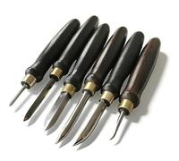 Engraving Tools Set - 6 Professional Copperplate Tools, High-Hardness Steel for Printmaking and Woodcut Engraving