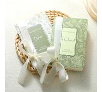 Engrowtic 2 Pcs Sage Green Wife and Husband Wedding Vow Books with Ribbon Bow Floral Vow Books Notebook for Wedding Vows Gift for Bride and Groom with 48 Pages 3.94 x 5.91 Inches Bridal Shower Gifts