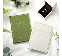 Engrowtic 2 Pcs Vow Books to Husband Wife Wedding Book with Gold Foil Lettering Lined Page Hard Cover Vow Book Engagement Gift for Groom Newly Engaged Couple Wedding Must Have(Dark Green-Light Green)