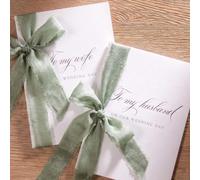 Engrowtic 2 Set Wedding Vow Books to My Husband Wife, Sage Green | with Silk Ribbon and Envelopes Wax Seals, A6 Bride and Groom Guestbook, for Bridal Shower Engaged Couple, Wedding Essential