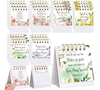 Engrowtic 30 Pcs Christian Mothers Day Gifts Bulk Inspirational Daily Bible Verse Mini Desk Calendars 2026 Floral Christian Perpetual Calendar 3 x 2.6 Standing Flip Small Desk Calendar for Mom Women