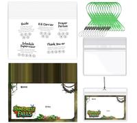 Engrowtic 50 Sets 2026 Vbs Name Badge Rainforest Falls Name Badges with Card Protector and Activity Rope 4 x 2.75 Inch Watch for God Rainforest Falls Craft Kit to Write