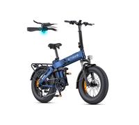 ENGWE Engine Pro 3.0 Boost - 20" Folding Electric Bike - 48V15Ah Battery - Range 130 km - Hydraulic Oil Brake, Blue