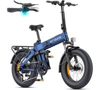 ENGWE Engine PRO 3.0 Boost E-bike folding bike, 48V 15Ah battery up to 130km, torque sensor & foldable design with hydraulic brakes and app for all terrains (Blue)