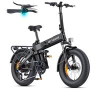 ENGWE Engine PRO 3.0 Boost E-bike folding bike, 48V 15Ah battery up to 130km, torque sensor & foldable design with hydraulic brakes and app for all terrains (Black)