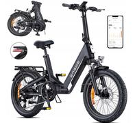 ENGWE L20 3.0 Boost 75NM Electric Bike 20''×3.0" Folding Electric Bicycle 48V/13.5Ah Battery 8A Fast Charging 135KM Full Suspension