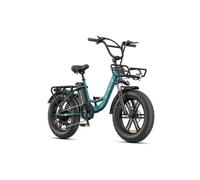 ENGWE L20 BOOST - Electric bike 20" - Range 140km - Removable battery 48V13Ah - Motor 250W - 7 speeds - VTC Fat bike, Green