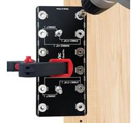 ENGYNC Shelf Pin Jig for 1/4 inch & 5mm, Aluminum Alloy Shelf Pin Drilling Jig Drill Guide for Straight Holes Cabinet Hardware Jig Shelf Pin Drilling Template Woodworking Tools & Accessories